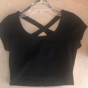Black crop top